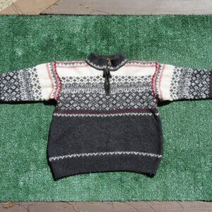 Vintage Windfjord Classic 100% Wool 1/4 Zip Sweater Men's Size Small